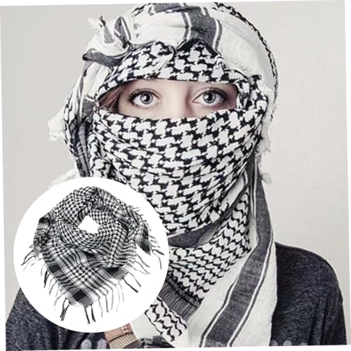 Palestinian Scarf Palestine Wrap 39x39inch Shemagh Scarf, Soft & Skin-Friendly Plaid Palestine Keffiyeh with Tassel, Head-Neck-Face Accessory3