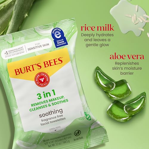 Image of Burt's Bees Soothing Fragrance Free Facial Towelettes, 30 ct.,