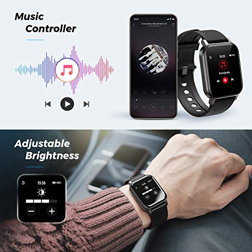 Soundpeats Smart Watch Fitness Tracker With All Day Heart Rate Monitor Sleep Quality Tracker Ip68 Waterproof 1.4" Large Touch Screen Call & Message Reminder 12 Sports Modes For Iphone Android Phones #TOP6