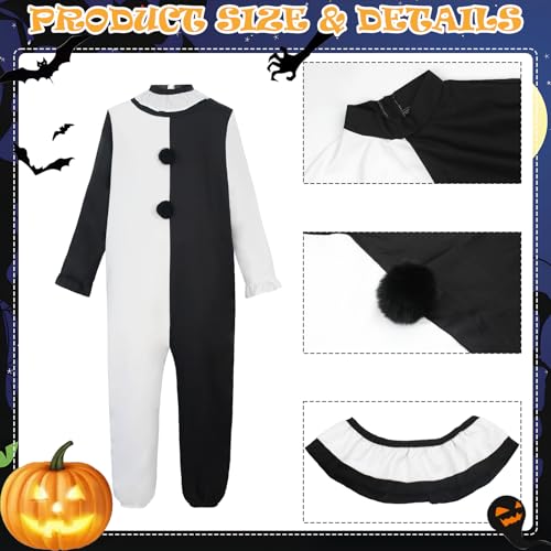 Disfraz completo de payaso Halloween con máscara y accesorios miniatura 3