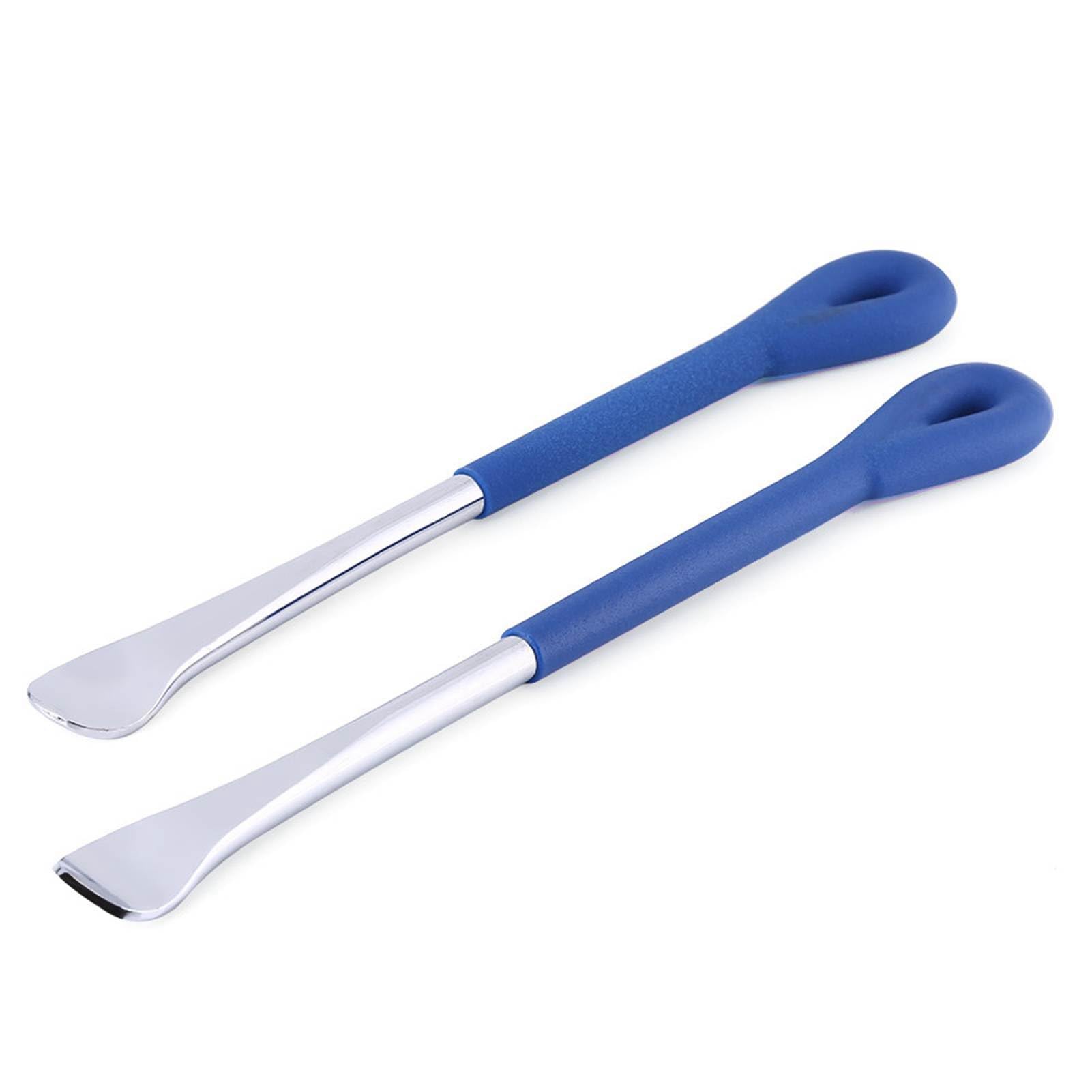 Kit de levier de pneu moto robuste en acier au carbone bleu argent 10,4 pouces 2 pcs