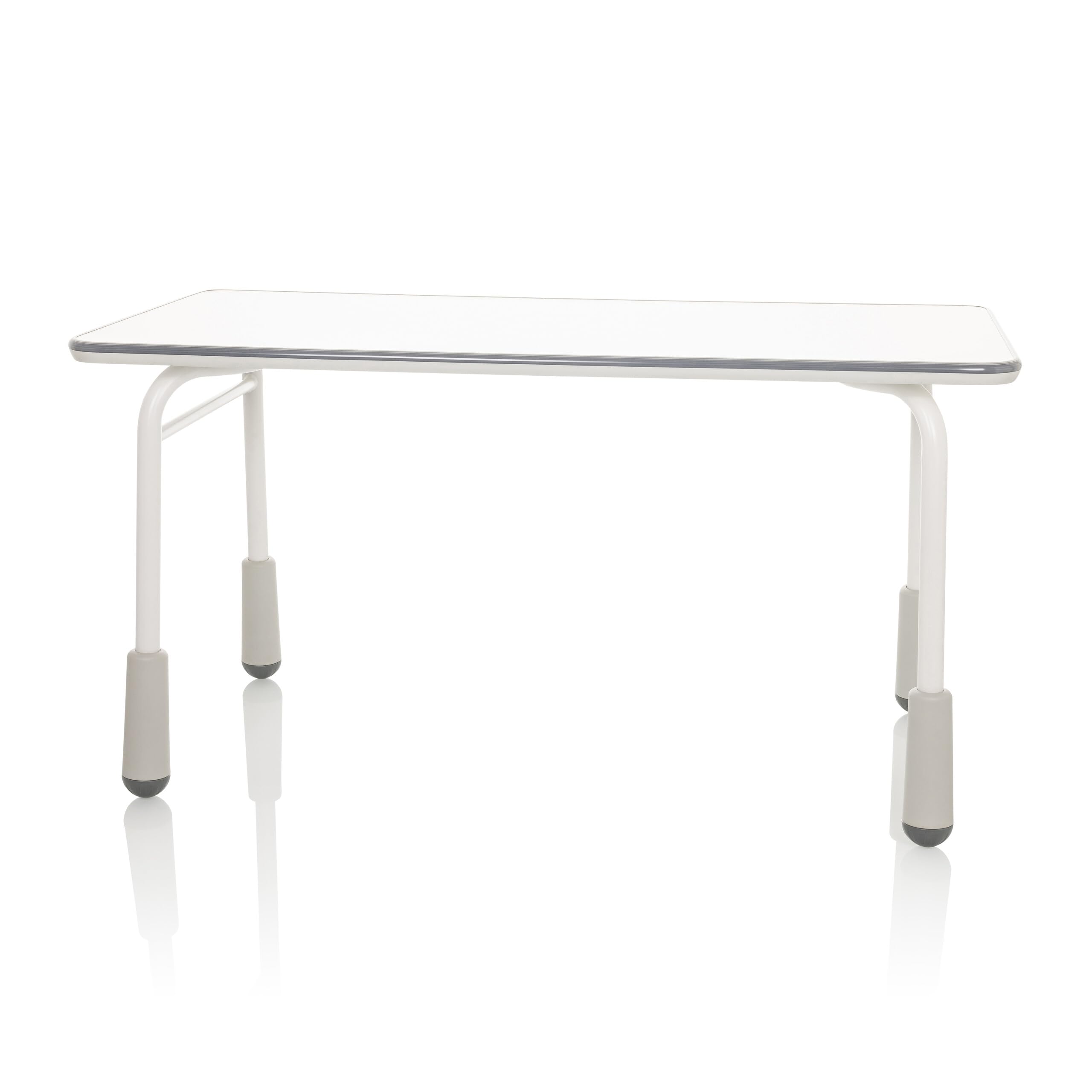 hjh OFFICE Escritorio Infantil Regulable en Altura Kid Gro T Escritorio para niños y jóvenes 120x60 cm, Blanco/Gris