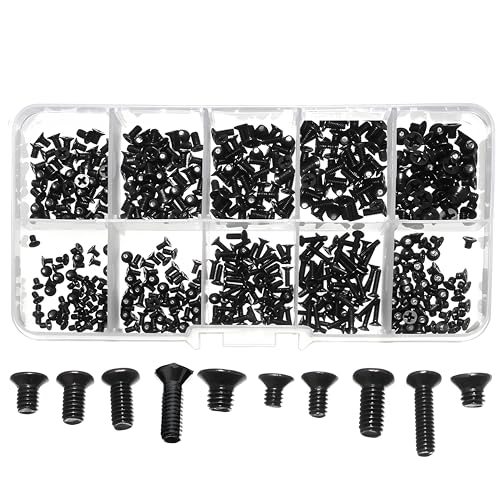 Image of XIKKART 1000 Pcs Laptop Notebook Computer Replacement Screws Kit | Compatible with Lenovo, Toshiba, Gateway, Samsung, HP, IBM, Dell, Sony, Acer, Asus | SSD, Hard Disk, SATA Repair Assortment Set