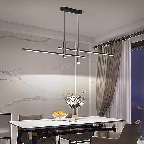 Lustre LED à intensité variable linéaire doré pour table à manger - 5