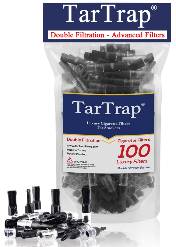 extra filter for cigarette Amazon.com: TarTrap 100 Double Filtration Luxury Premium Filters, Tar and  Chemical, Cigarette Filter Tip Holder for Smokers, Take The Nic and Tar Bar  Out, Next Generation XL Disposable Cigarette Filters (Black) :