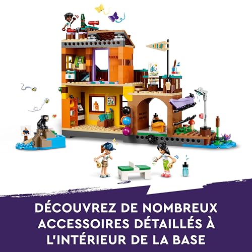 LEGO Friends Sports Aquatiques à la Base d’Aventure - Jouet de Construction pour Enfants - Idée Cadeau pour Les Filles et Les Garçons de 7 Ans et Plus - Inclut 3 Mini-poupées et Un Ours 42626