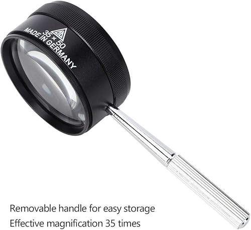 Miniatura 6 de Lupa óptica de mano 35X lente de lupa ligera Set para lectura de identificación de joyas