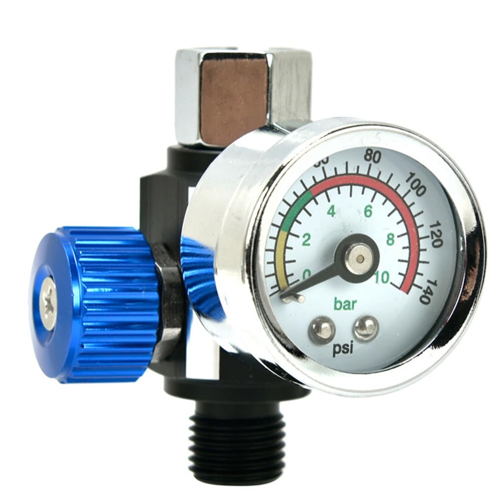 Osmond Air Compressor Regulator Valve with Pressure Gauge, for Precise Control in Air/Pneumatic Tool with PF20 Connector Blue