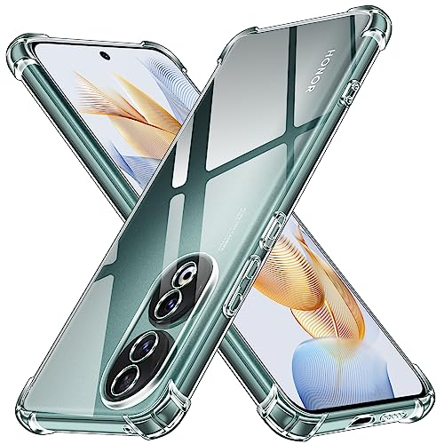ivoler Klar Silikon Hülle für Honor 90 mit Stoßfest Schutzecken Dünne Weiche Transparent Schutzhülle Flexible TPU Durchsichtige Handyhülle Kratzfest Case Cover