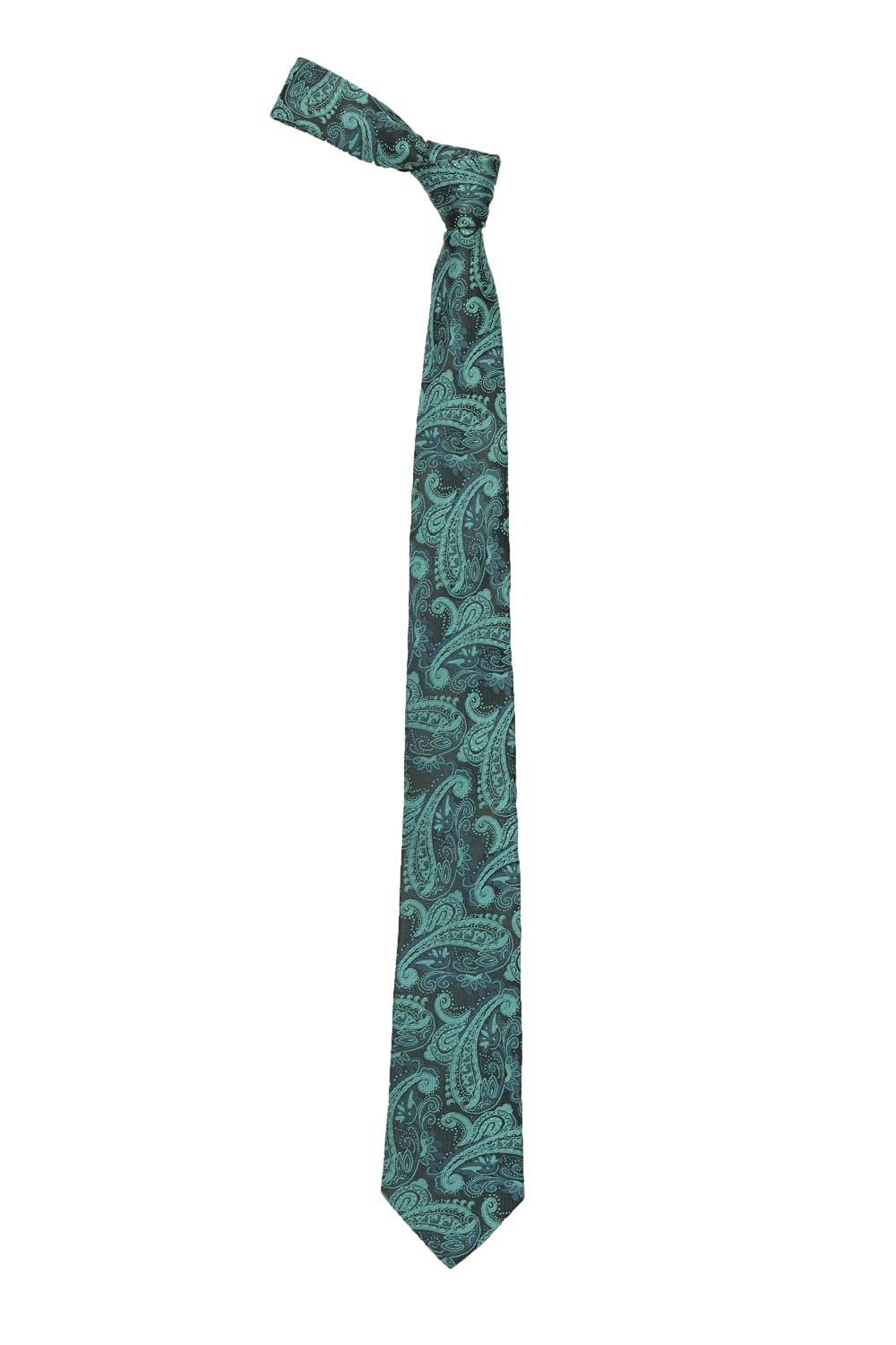 allen solly Men Green Embroidered Casual Tie-picture-41