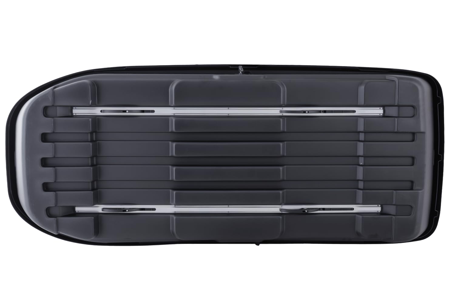 Coffre de Toit Monsun M Noir Mat 470 L, Box de Toit Aérodynamique 75 kg pour Skis et Bagages, Système de Fixation Rapide Rapid Fit et Ouverture Double Face