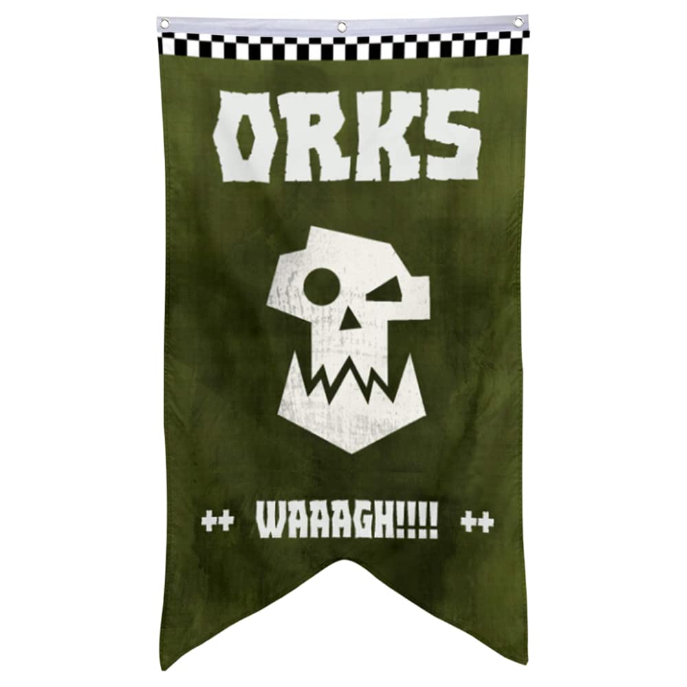 Bayyon Orks Banner Flag 30x50 Inch Man Cave Home Office Bed Room Decor (Green)