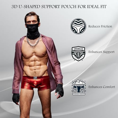 JOCKMAIL Men Swimwear Swim Boxer Briefs Men's Underwear Liquid Metallic Hot Body Boxer Swimsuit Mens Swim Briefs3