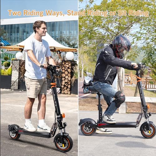 Image of Fast Electric Scooter Adults, 1200W /5600W Off Road E Scooter, 35 /50 Miles Long Range, 35 /50 MPH Top Speed, 10 /11 inch Tires, Foldable Kick Scooter for Adults and Teens with Dual Suspension