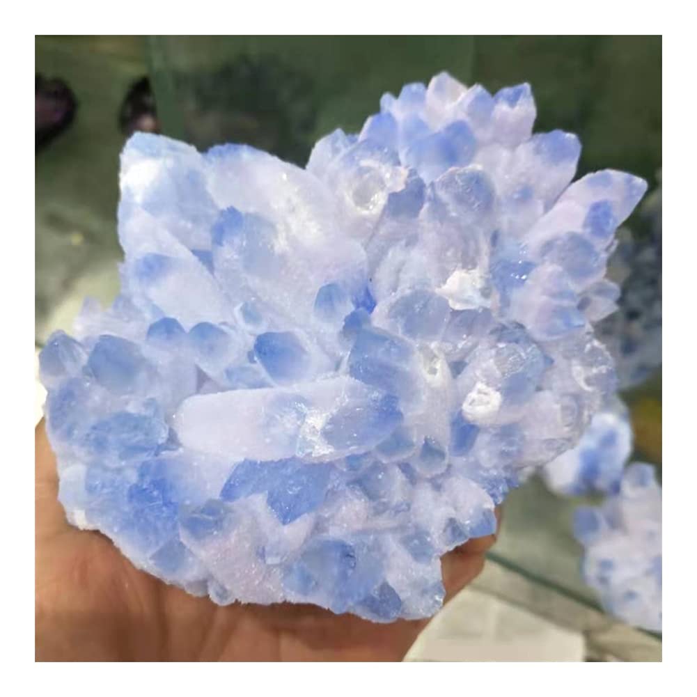 Salud y hogar Natural racimo de cristal azul muestra mineral decoración de la boda acuario
