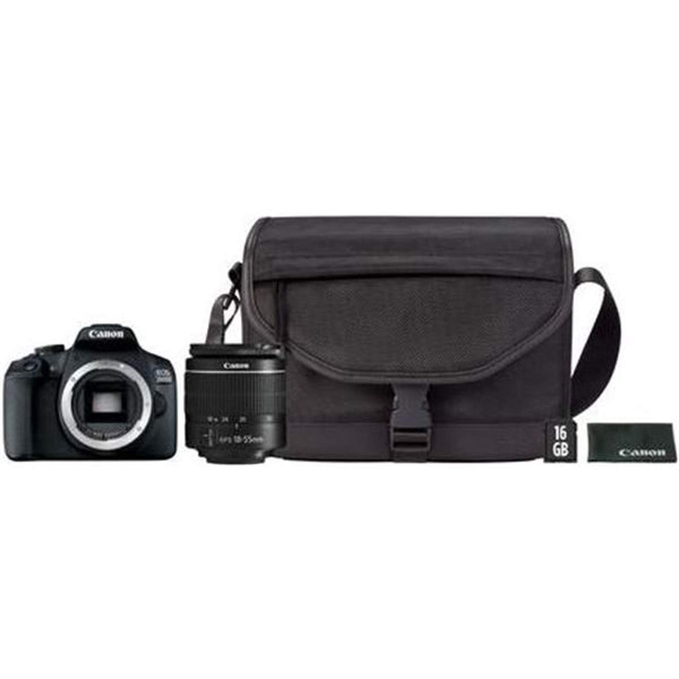 Canon EOS 2000D 18-55 DC + SB130 + 16GB Kit d'appareil-Photo SLR 24,1 MP CMOS 6000 x 4000 Pixels Noir