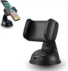 Suporte Veicular para Celular GPS Carro, Trava, Anti Queda, Ventosa Forte, Fixa em Vidro e Painel (Waze e Uber) para Smartphone - Premium Ezc®