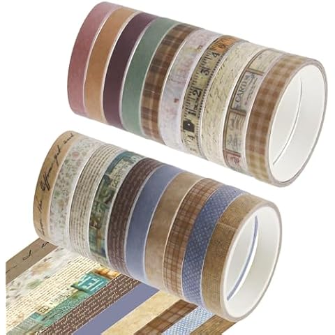LANAFAY Set de 20 Rouleaux Washi Tape Cover