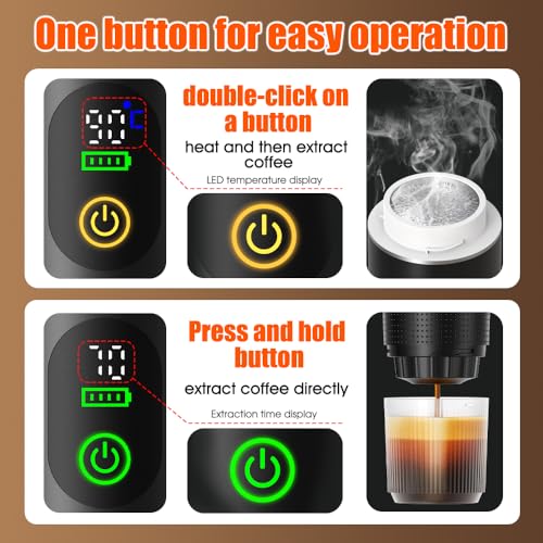 Cafetera portátil expreso con batería y capacidad 80 mL miniatura 5