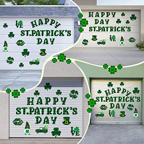 30 Pcs St Patrick's Day Garage Door Decoration Refrigerator Car Magnets Sticker Magnetic Garage Door Magnets Holiday Magnets Plaid Shamrock Magnets For Anniversary Wedding Decor Party Supplies #TOP5