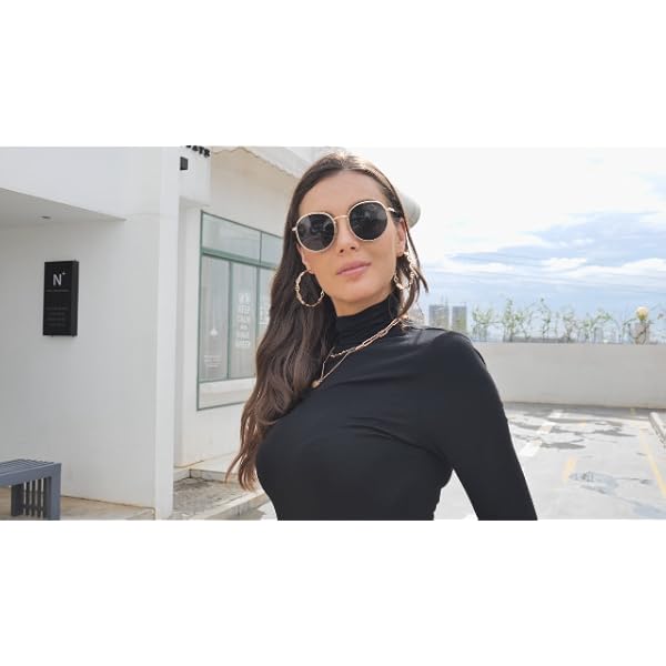 Womens-Long-Sleeve-Mock-Turtleneck-Stretch-Fitted-Underscrubs-Layer-Tee-Tops Womens Long Sleeve/Sleeveless Mock Turtleneck Stretch Fitted Underscrubs Layer Tee Tops (M, Black)