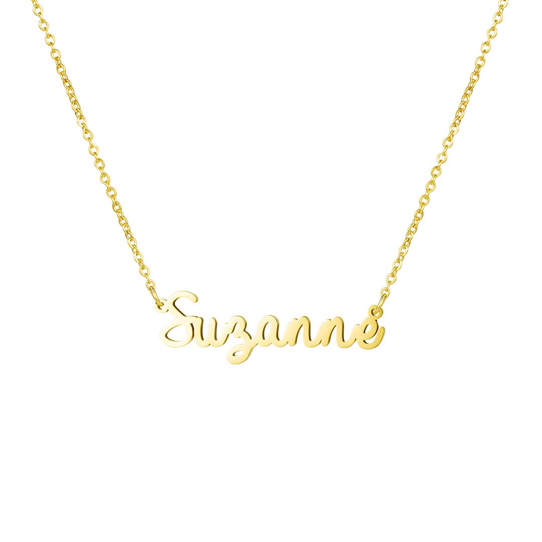Awegift Personalized Name Necklace 18K Gold Plated New Mom Bridesmaid Gift Jewelry for Women