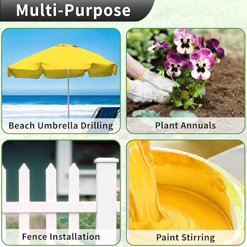 5x80cm Auger Drill Bit for Planting Garden, Earth Auger Drill Bit, Bulb Planter Post Hole Digger Garden Spiral Hole Planting Hex Driver Auger, Solid Shaft 7 5x80cm Auger Drill Bit for Planting Garden, Earth Auger Drill Bit, Bulb Planter Post Hole Digger Garden Spiral Hole Planting Hex Driver Auger, Solid Shaft - Image 7