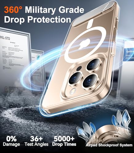 Image of Magnetic Compatible with iPhone 16 Pro Max Case, [Built-in Invisible Kickstand][Compatible with MagSafe] [Military Grade Shockproof] Slim Thin Phone Case for iPhone 16 Pro Max 6.9 inch