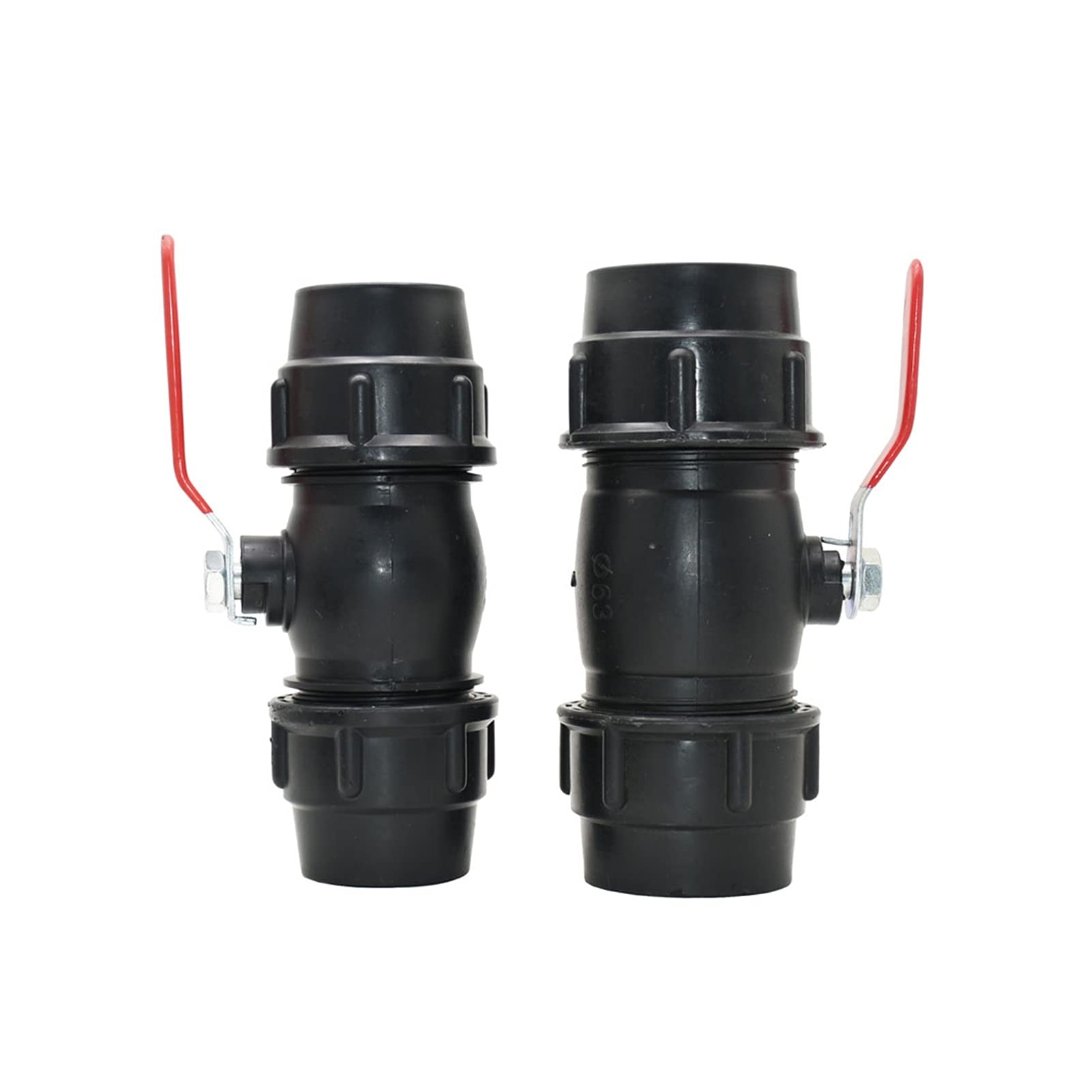 Adaptador de conector de manguera 20/25/32/40 / 50 / 63mm Válvula de bola de tubería de agua de plástico Conector rápido Faucet PE Tubería accesorios DN15 / 20/25 / 32/40 / 50 Núcleo de la válvula de