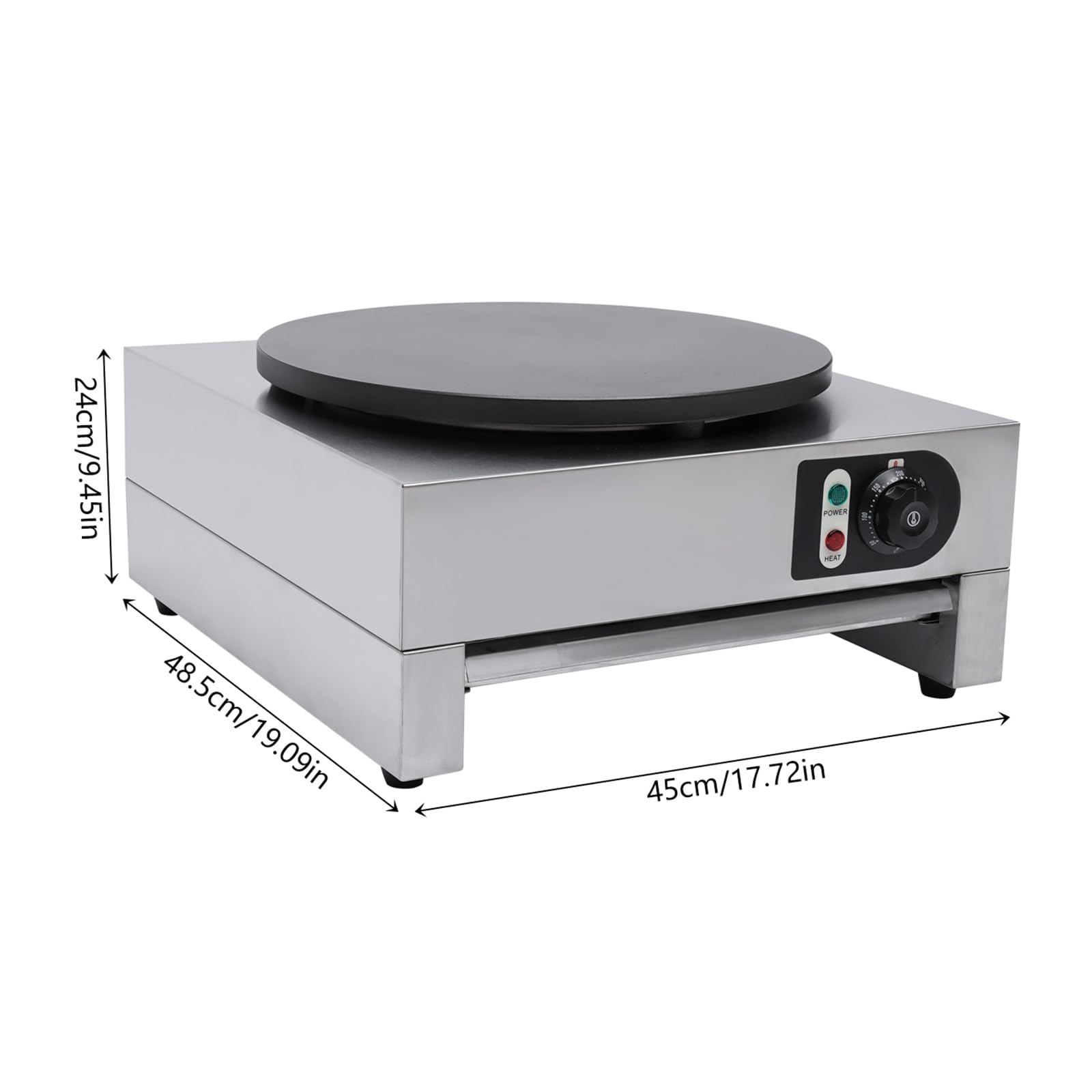 Crepes Maker elettrico 40 cm 3 KW 220 V piastra riscaldante