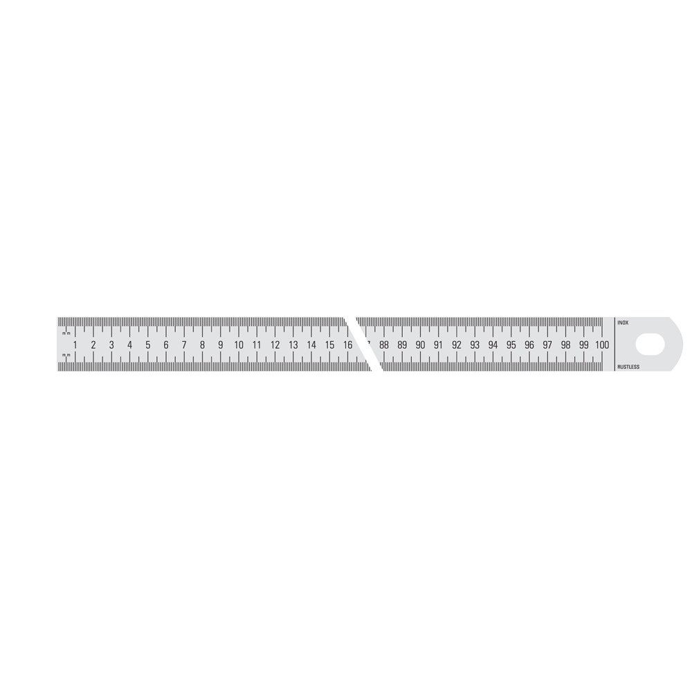 Règle chromé haute précision Metrica 25156 pour traçages industriels de 3000 mm