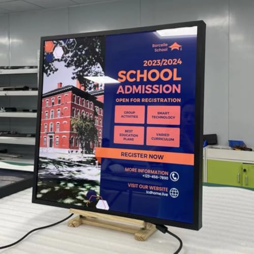 Image of 33.3 Inch (598x598mm Viewable) Proportional Square LCD Display Screen for Business, Cloud /APP /USB Disk