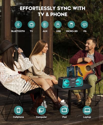 Bigasuo CA-KA215PRO-NEW Karaoke Machine For Adults Kids Portable Bluetooth Karaoke Speaker thumb #1