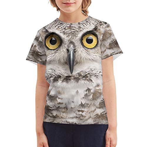 FKELYI Little Boys Casual Tees&Tops Animal Owl 3D Printing T-Shirt for Kindergarten Performance Outfit11-12T FKELYI Little Boys Casual Tees&Tops Animal Owl 3D Printing T-Shirt for Kindergarten Performance Outfit11-12T