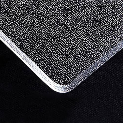Frangivista Placa de inducción transparente de 2 mm, protector de mesa, 70 x 130 cm, protección contra arañazos, fácil de colocar, protege bien los arañazos, fácil de limpiar, bordes biselados