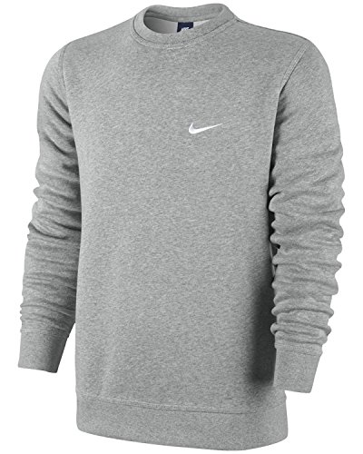 Nike Mens Crew-Neck Sweatshirt Grey/White 611467-063 Size Small