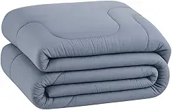 Edredom Dupla Face Liso Micropercal 400 Fios - Super Macio - Alta Durabilidade (Cinza, Casal)