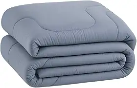 Edredom Dupla Face Liso Micropercal 400 Fios - Super Macio - Alta Durabilidade (Cinza, Casal)