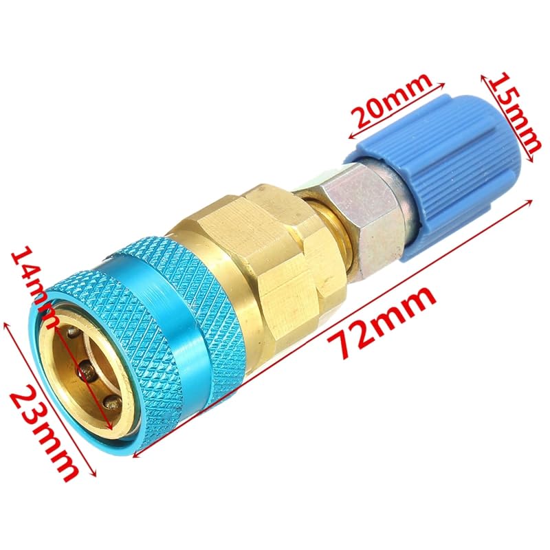 High and Low Side Expansion Adapter R134A Freon Quick Connector Adapter Automotive Air Conditioning Accessories for Ford for BMW|Cables, Adapters & Sockets - (Color Name: Red)