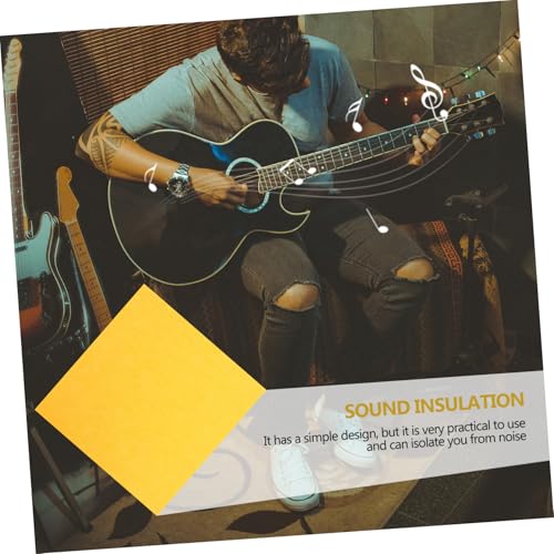 Panel acústico de absorción de fieltro amarillo 5 piezas para salas Ktv y música miniatura 5