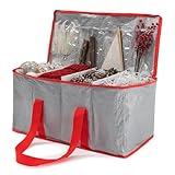 Christmas Village Red Durable Storage Bag for Lights Baubles Tinsel Wrapping...