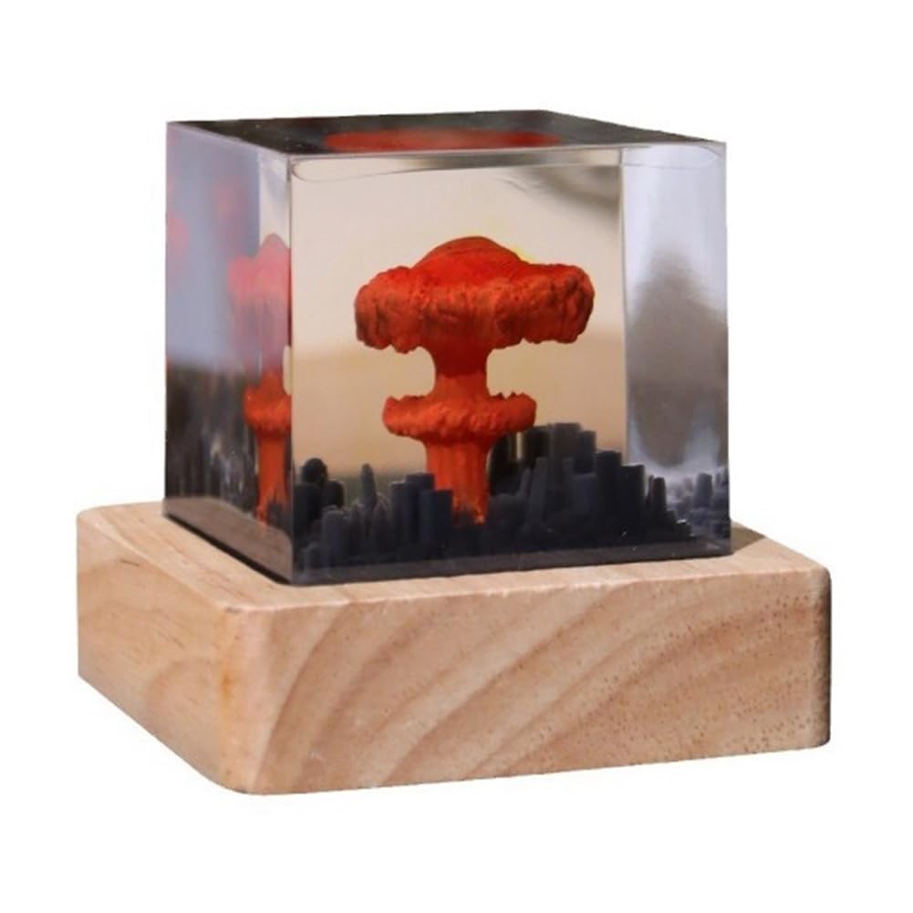 Uhidka1 Piece Mushroom Cloud Nuclear Explosion Lamp Bomb Model Atmosphere Lamp Decoration for Kids