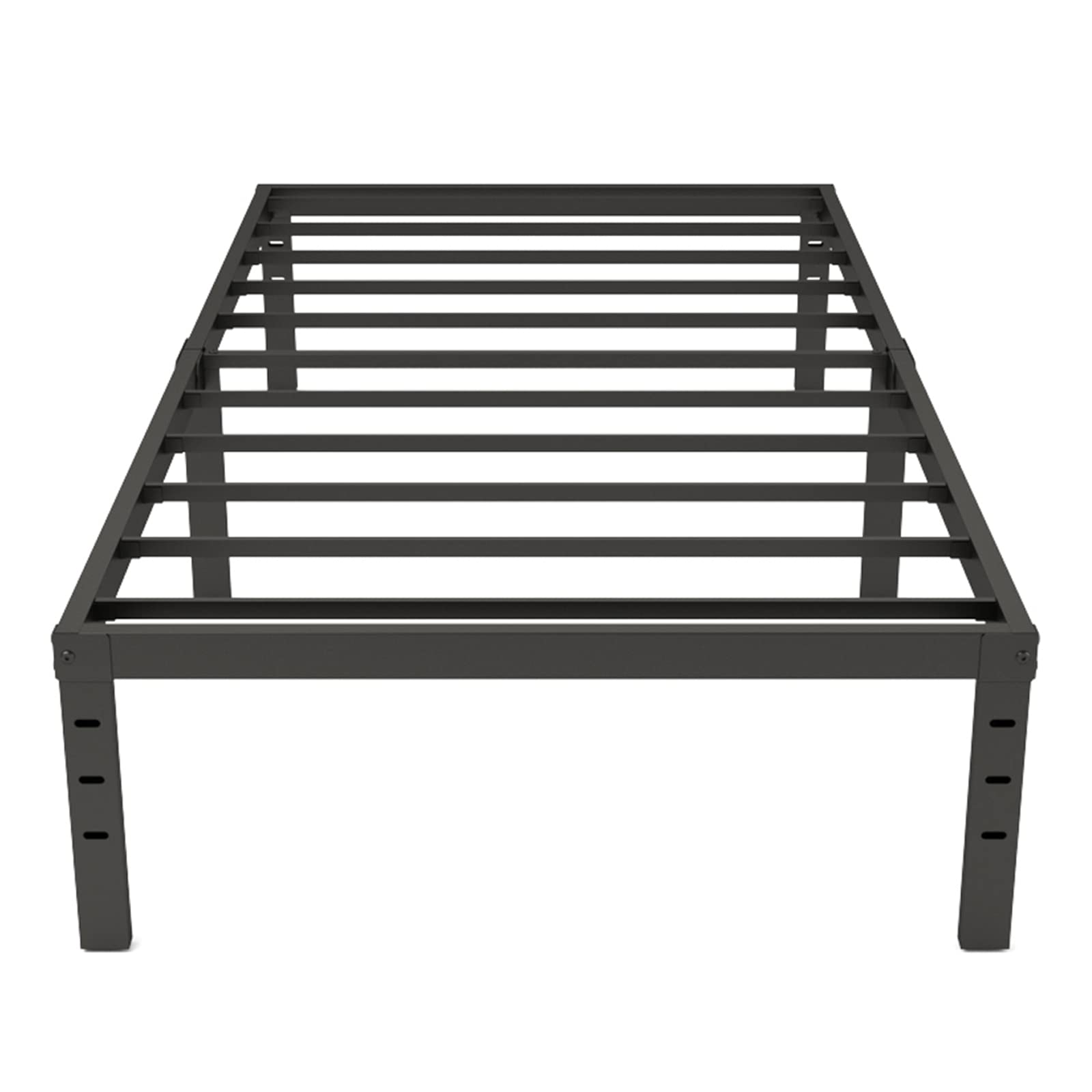 Photo 1 of **MISSING HARDWARE**
DURISO Twin Size Bed Frame 18 Inch Tall Twin Size Platform Heavy Duty Steel Slats Support Max 2000lbs Easy to Assemble No Box Spring Needed