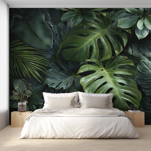 Fresque murale intissée monstera tropicale pose facile 450x315 - 3