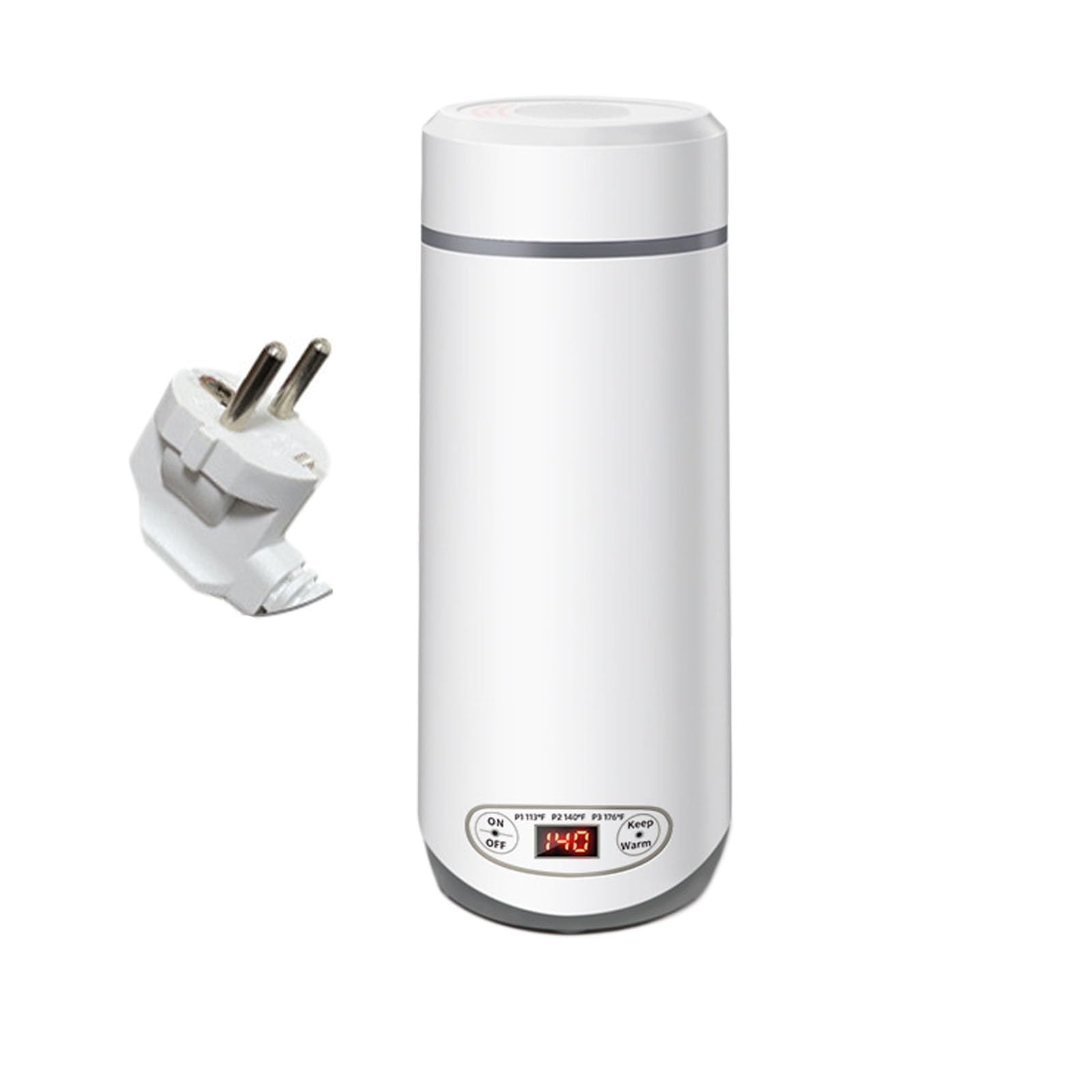 Portable Electric Kettle Travel Mini Small Water Boiler 350ml Stainless Steel Heating Cup for Office Travel