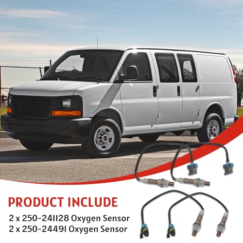 Sensor de Oxígeno 4 piezas compatible para Chevy Express y GMC Savana miniatura 5