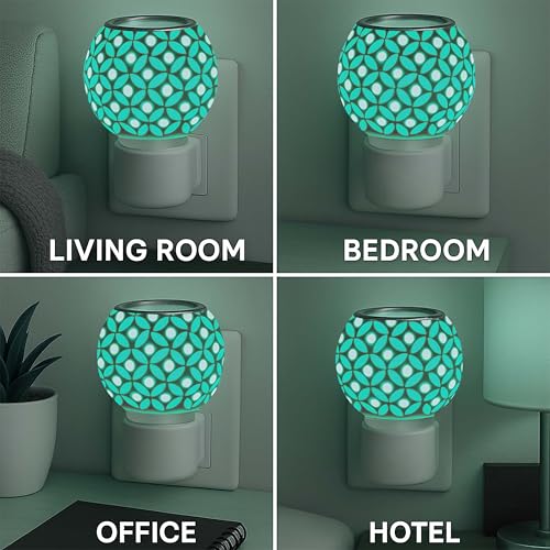 Image of Glass Kapoor Dani Electrical Camphor for Home /Camphor Diffuser Burner /Kapurdani Night Lamp /Multi Functional Essential Oil for Puja Essentials /Kapur Dani with On /Off Switch for Heating