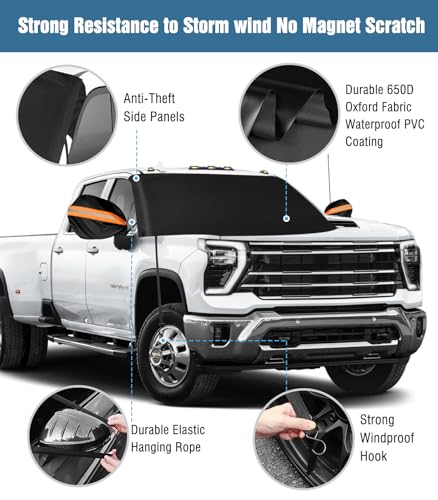 Image of YeewayVeh Truck Windshield Ice Snow Cover for Silverado 1500 2500 3500 HD