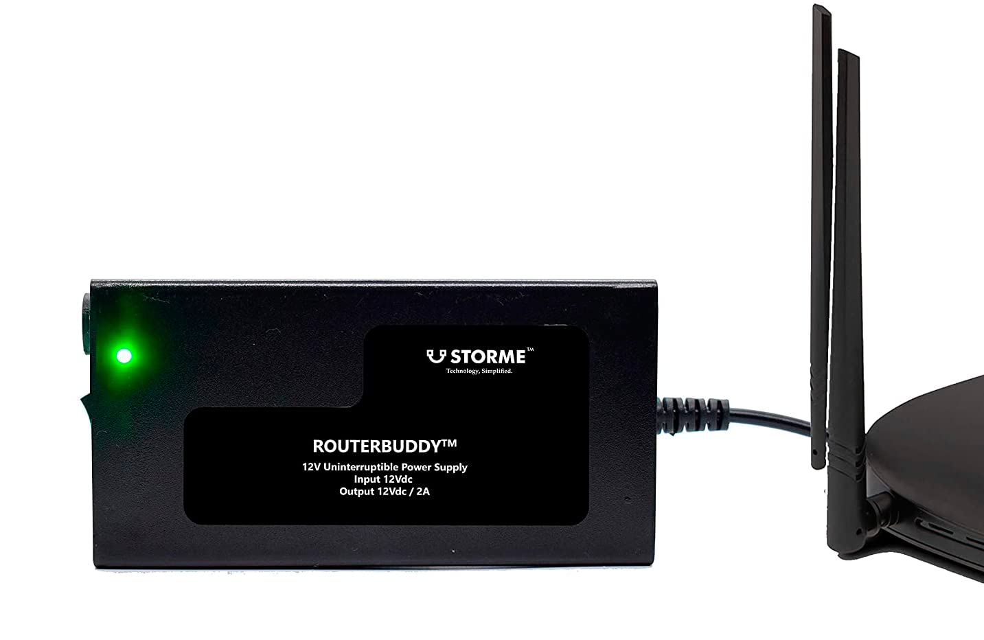 STORME RouterBuddy Mini UPS for 12V WiFi Routers and Broadband Modem