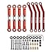 BQLZR RC Adjustable Upper Pull Rod & Axle Link Replacement for FMS 1:24 Red Pack of 8